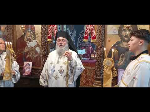 Видео: Проповед на Епископ г Марко во црквата Св.Великомаченик Димитриј во с.Габрово, Делчево 