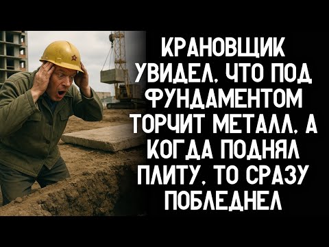 Видео: Крановщик увидел, что под фундаментом торчит металл, а когда поднял плиту, то сразу обомлел