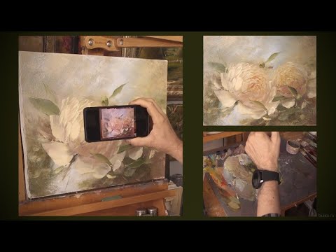 Видео: Этюд с цветами. Урок без сокращений. Pions. Quick sketch