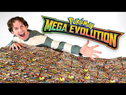 Видео: Открытие 100 бустеров Pokémon Mega Evolution