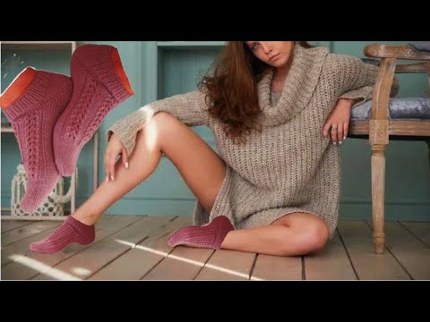 Видео: Короткие носочки спицами с ассиметричным мыском.#(2025.)