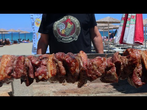 Видео: Черная свинья с Олимпа на вертеле