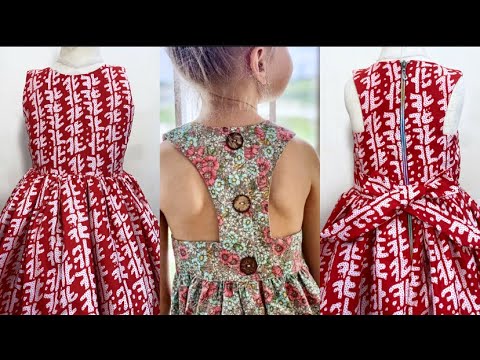 Видео: Как выкроить и сшить стильное платье со спинкой для детей // для начинающих // крой и шитье // св...