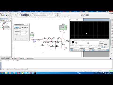 Видео: Исследуем полосовой фильтр программой Multisim
