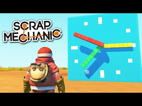 Видео: Сделал аналогово-цифровые часы в Scrap Mechanic