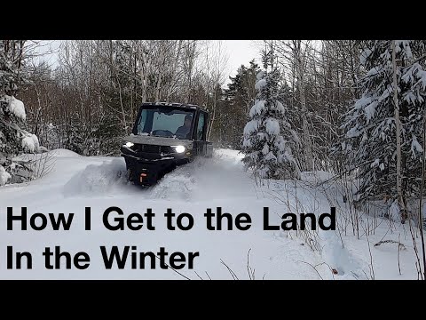 Видео: Зимний визит — Polaris Ranger 570 на гусеницах — проверка брезентовой палатки после обильных снег...