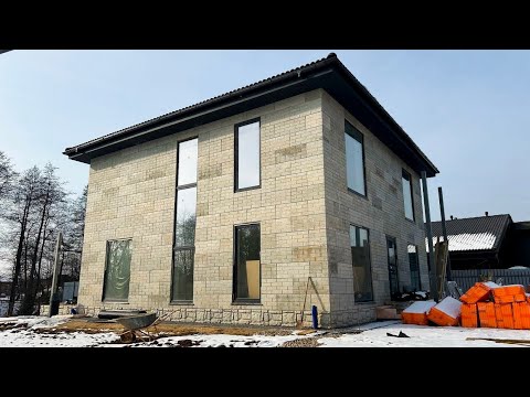 Видео: 3-этажный дом 267м2 из несъёмной опалубки-облицовки ТЕХНОБЛОК