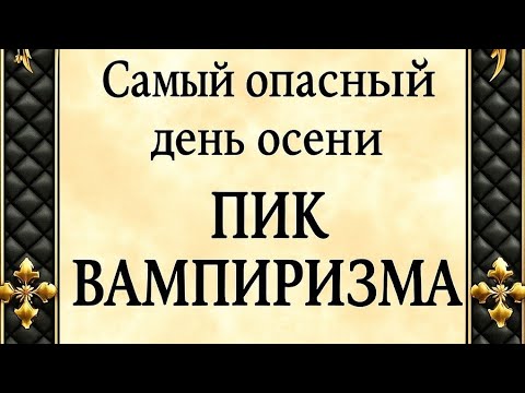 Видео: Самый опасный день осени. Пик вампиризма. 