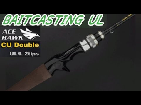 Видео: Бюджет из Китая. ACEHAWK CU DOUBLE BAITCASTING ULTRA LIGHT-L ROD Обзор и тест на воде.