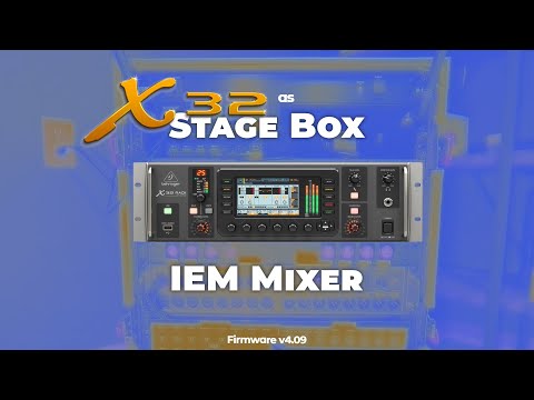 Видео: Использование стойки x32 в качестве микшера IEM и Stage Box для FOH