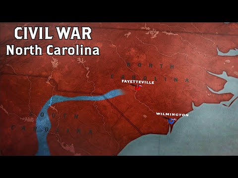Видео: Гражданская война в Северной Каролине | Анимированная карта сражений