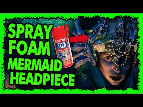 Видео: Головной убор русалки в виде пены-спрея, костюм злой русалки для косплея, страшный костюм на Хэлл...