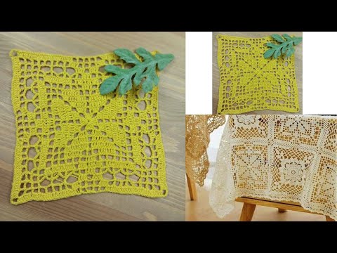 Видео: Красивейший квадрат вязаный крючком. Филейное вязание
