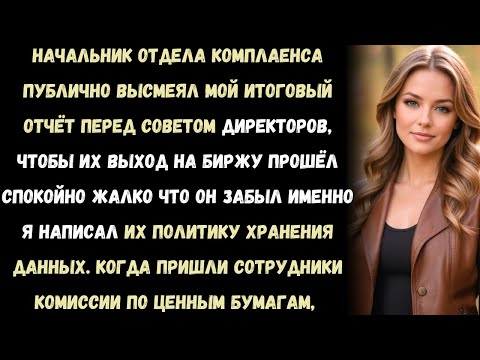 Видео: Мой начальник посмеялся над моей проверкой. Он забыл, что я сам писал правила хранения данных...