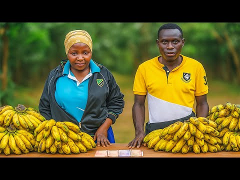 Видео: Эпическое испытание «Пожирание бананов»: победитель получает всё!🍌💰