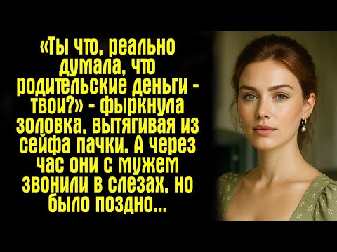 Видео: «Ты что, реально думала, что родительские деньги — твои_» — фыркнула золовка, вытягивая из сейфа