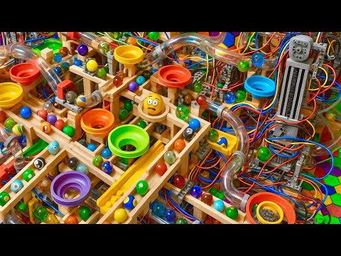 Видео: Гонка Marble Run ASMR Американские горки^_^ Визуальный ритм для внутреннего покоя
