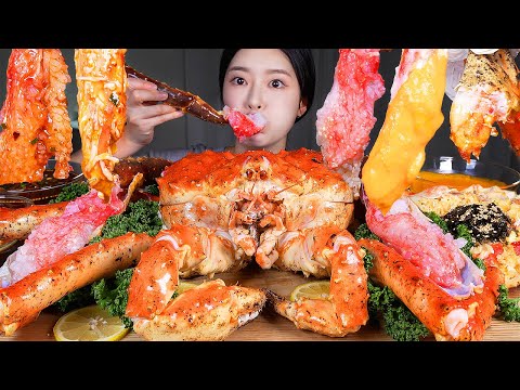 Видео: ASMR MUKBANG | Королевский краб 7 фунтов 🦀 Сашими из камчатского краба и тушеный камчатский краб 😋