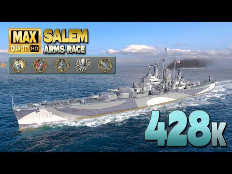 Видео: Крейсер «Салем»: отличное восстановление — World of Warships