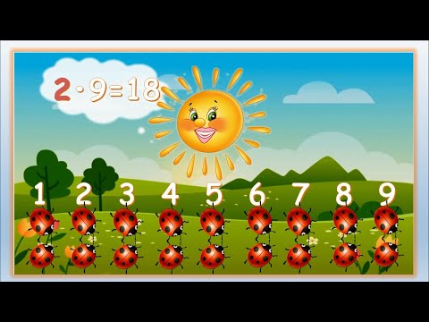 Видео: Таблиця множення для дітей - пісня
