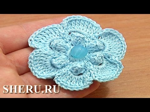 Видео: Easy Flower to Crochet Урок 67 Как вязать простой цветочек