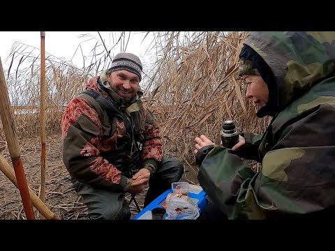 Видео: Бывает и такое, закрытие осеннего сезона охоты по водоплавающей // Следы медведя рядом с нами