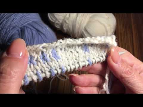 Видео: №22 Жаккардовые узоры без протяжек в лицевых и изнаночных рядах / Уроки вязания