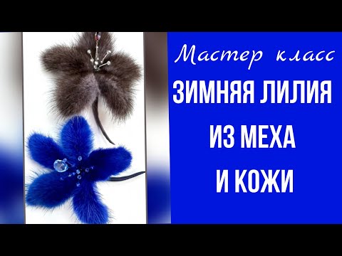 Видео: Мастер класс. Брошь из меха и кожи.