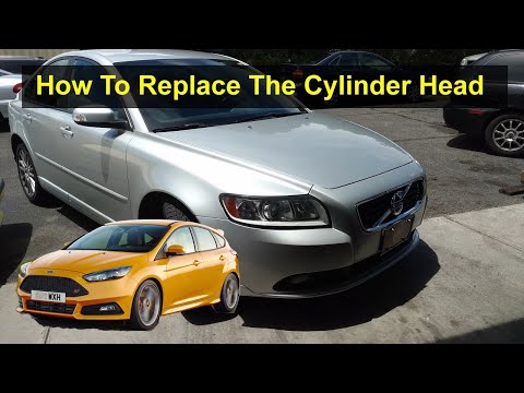 Видео: Как заменить прокладку головки блока цилиндров P1 5 цилиндров Volvo S40, V50, C70, C30, Ford Focu...