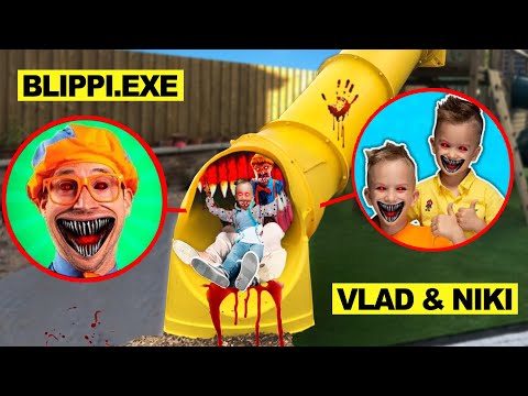 Видео: ДРОН ловит SLIDE EATER с BLIPPI.EXE и ВЛАДОМ И НИКИ в 3 часа ночи (Vlad and Niki)