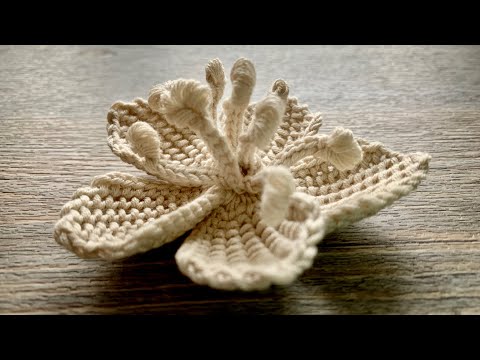 Видео: ВЯЖЕМ ЦВЕТОК ВИШНИ КРЮЧКОМ / CHERRY BLOSSOM CROCHET PATTERN