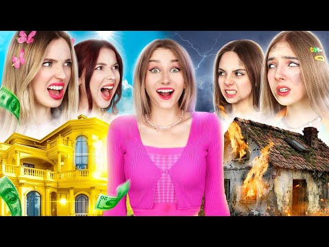 Видео: Гига Богатая VS Бедная Семья Стали Соседями || Миллионерша VS Бездомная