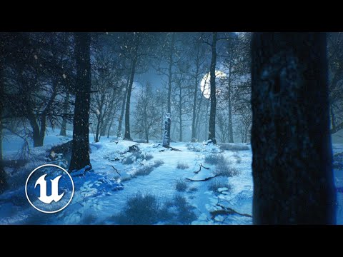 Видео: Как СОЗДАТЬ Зимний Лес В UE5 | Реалистичный Лес в Unreal Engine | Ночное Освещение