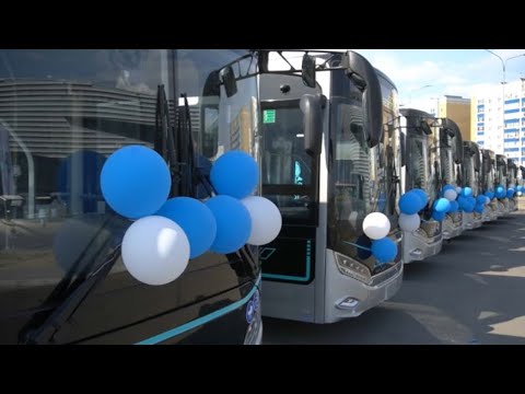 Видео: Автопарк Семея закупил 44 новых автобуса