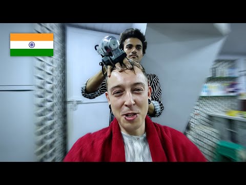 Видео: ИНТЕНСИВНЫЙ индийский массаж головы за 2 доллара заставляет мое лицо таять! 🇮🇳