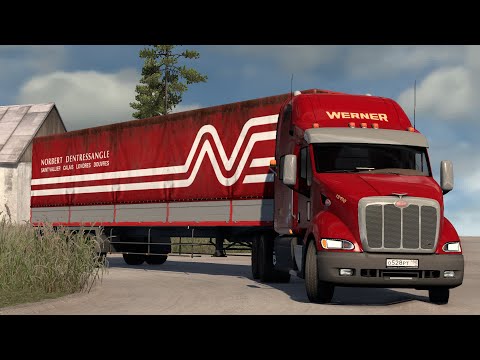 Видео: 2102 / ETS2 1.56 / Peterbilt 387 / Русская сборка / Взял груз из Оймякона на Якутск.