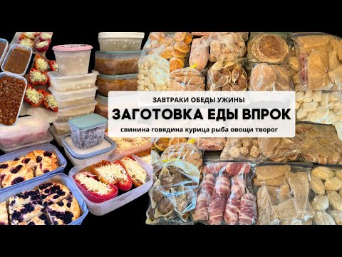 Видео: БОЛЬШАЯ ЗАГОТОВКА ЕДЫ В МОРОЗИКУ ГОТОВЫЕ БЛЮДА И ПОЛУФАБРИКАТЫ