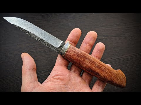 Видео: Сделал охотничий нож из мехпилы (быстрореза Р6М5) / making a hunting knife from a saw