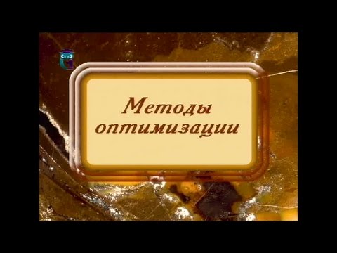 Видео: Методы оптимизации