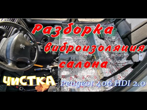 Видео: Разборка салона Пежо 406, чистка, виброизоляция, шумка