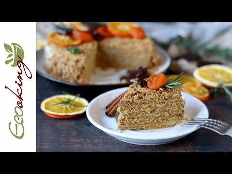 Видео: 🔥🔥🔥Эпический постный неМЕДОВИК с лучшим заварным кремом без крахмала / vegan / без глютена