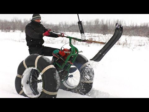Видео: ✅Гонки самодельных снегоходов🎌 Кто мощнее и проходимей