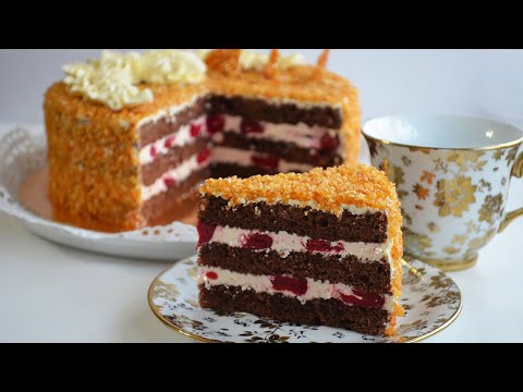 Видео: Торт Вацлавский. Шоколадный торт с вишней.🍰🎂☕