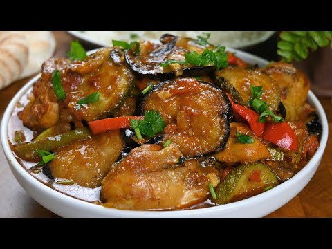 Видео: Курица, приготовленная с баклажанами и кабачками, всегда восхитительна!