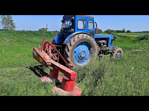 Видео: новая роторная косилка WIRAX на трактор Т 40 АМ Косилка роторная Wirax