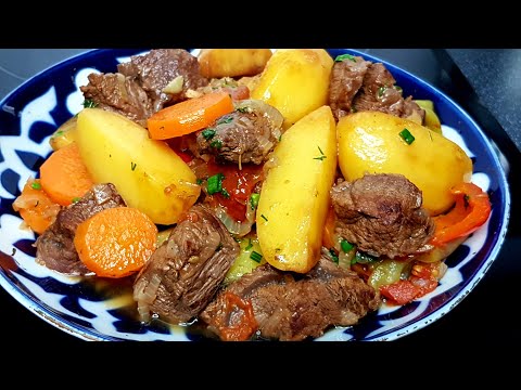 Видео: Знаменитое  блюдо нашей "Чайханы". Тушёное мясо с картофелем!!!