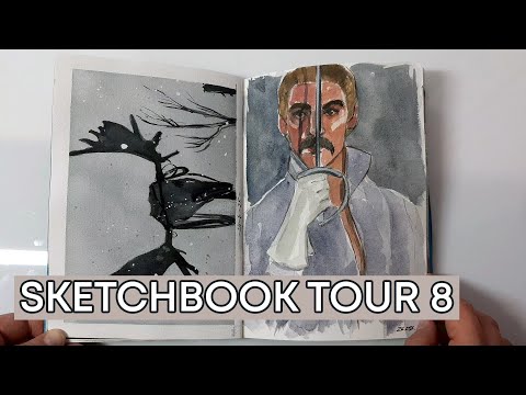 Видео: Обзор акварельного скетчбука от Art-Diary Travel | Watercolor Sketchbook Tour 8