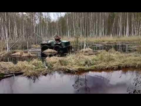 Видео: Вездеход Тундра испытания по небольшому болоту