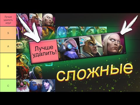 Видео: ТИР-ЛИСТ ПО СЛОЖНОСТИ ГЕРОЕВ — DOTA 2 / ДОТА 2