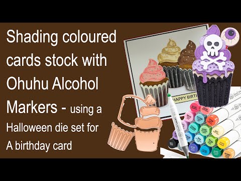 Видео: Набор штампов Spellbinders Halloween Die, использованный для поздравительной открытки ко дню рожд...